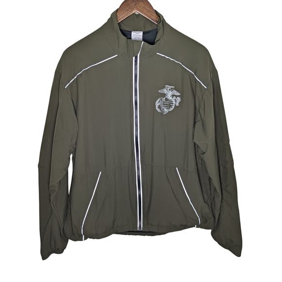 United States Marine Corp. Olive Track Running Suit JACKET S PANTS M /SHORT - Picture 2 of 9